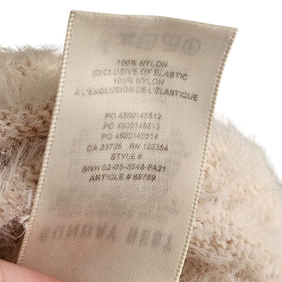 Sunday Best Light Pink Cream Faux Fur Cropped Long Sleeve Top Sz M - Picture 7 of 8